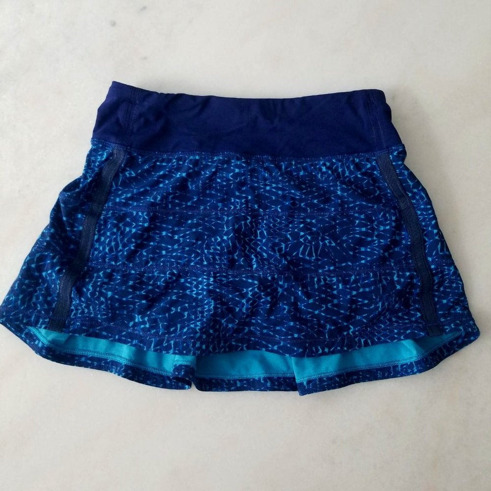 Lululemon Pace Rival Mid-Rise Blue Tennis & Running Skirt Size 2
